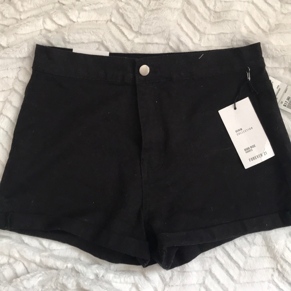 NWT Black High Rise Shorts (Sz 28)